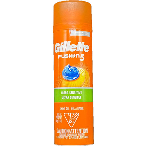 GILLETTE SHAVE GEL 7oz FUSION SENSITIVE (ITEM NUMBER:13726)