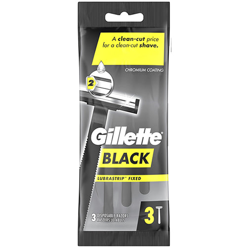 GILLETTE BLACK RAZORS 3CT (ITEM NUMBER: 13759)