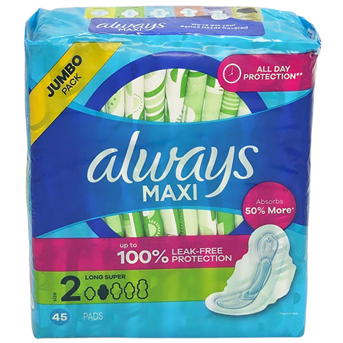 ALWAYS MAXI SIZE 2 45CT LONG SUPER (ITEM NUMBER:13959)