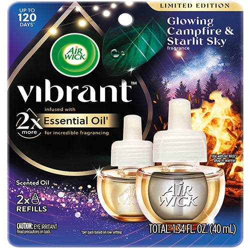 AIR WICK OIL REFILL 2PK VIBRANT CAMPFIRE & STARLIT SKY (ITEM NUMBER: 14128)
