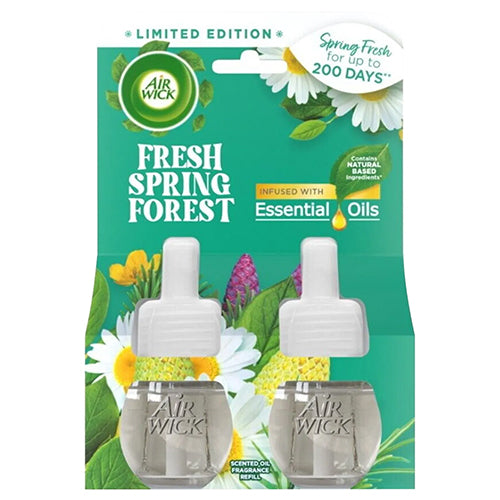 AIR WICK SCENTED OIL 2PK 19ml FRESH SPRING FOREST (ITEM NUMBER: 14130)
