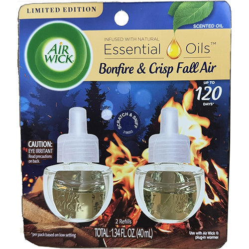 AIR WICK SCENTED OIL-2PK/BONFIRE & CRISP FALL AIR (ITEM NUMBER: 14133)