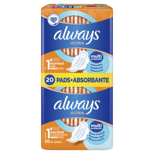 ALWAYS PADS ULTRA 20CT NORMAL (ITEM NUMBER: 15362)