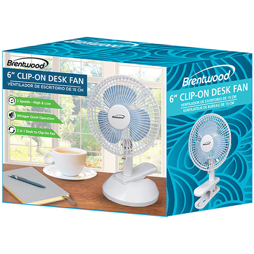 BRENTWD MINI TABLE CLIP FAN 6