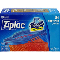 ZIPLOC FREEZER BAG 54CT QT ZIPPER (ITEM NUMBER: 19007)