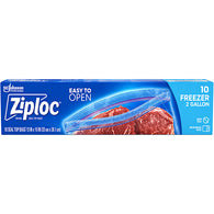 ZIPLOC FREEZER BAG 10CT 2 GAL ZIPPER (ITEM NUMBER: 19009)