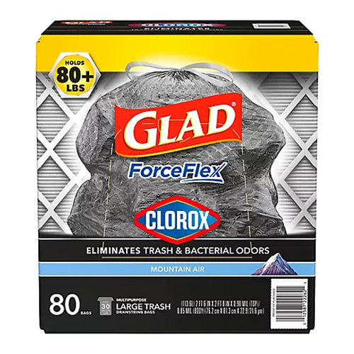 GLAD TRASH 30G 80CT FORCEFLEX BLACK (ITEM NUMBER: 19044)