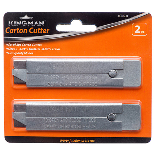 KINGMAN BOX CUTTER 2PK #24231 (ITEM NUMBER: 19066)