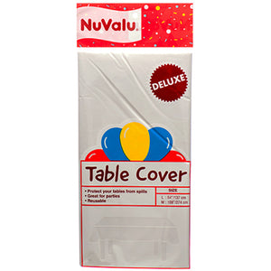 NUVALU TABLE COVER WHITE 54 X 108" (ITEM NUMBER:19076)