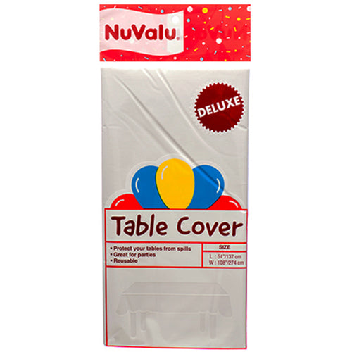 NUVALU TABLE COVER WHITE 54 X 108