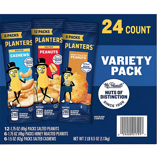 PLANTERS NUTS VARIETY PACK (ITEM NUMBER:20026)