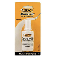 BIC COVER-IT CORRECTION FLUID 0.7oz (ITEM NUMBER: 28033)