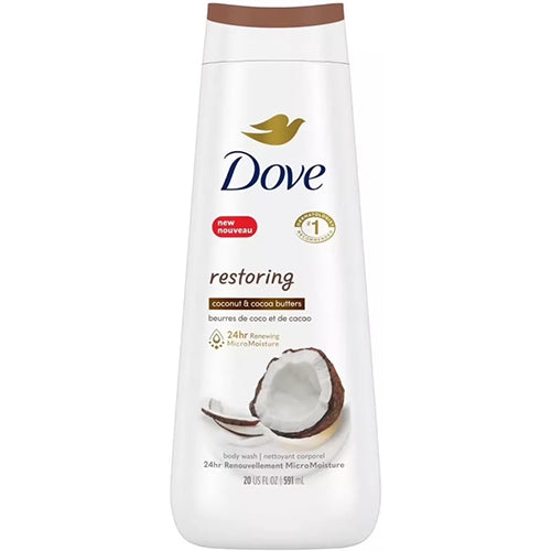 DOVE BODY WASH 20oz RESTORE COCONUT (ITEM NUMBER: 28035)