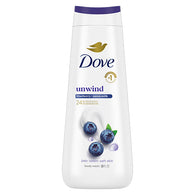 DOVE BODY WASH 20oz UNWIND BLUEBERRY (ITEM NUMBER: 28037)