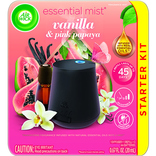 AIR WICK ESSENTIAL MIST STARTER KIT VANILLA & PINK PAPAYA (ITEM NUMBER: 28053)