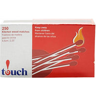 WOODEN MATCHES 250CT #TOUCH (ITEM NUMBER: 28058)