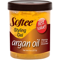 SOFTEE STYLING GEL 8oz ARGAN OIL (ITEM NUMBER: 28110)