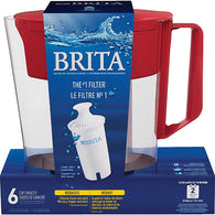 BRITA WATER FILTER PITCHER 6 CUP + 1 FILTER (ITEM NUMBER: 28127)
