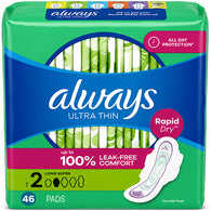 ALWAYS THIN SIZE 2 46CT LONG SUPER (ITEM NUMBER:30119)