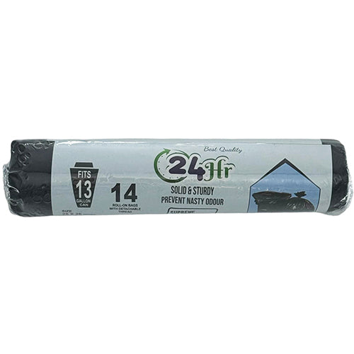 24HR CLEAN CITY ROLL TRASH BAG 13 GAL 14CT (ITEM NUMBER: 50036)