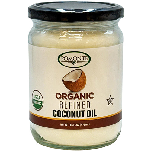 POMONTE COCONUT OIL 16oz REFINED ORGANIC (ITEM NUMBER: 51008)