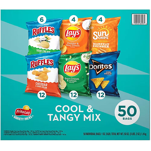 FRITO LAY'S VARIETY PACK 1.5oz COOL & TANGY MIX (ITEM NUMBER: 55004)