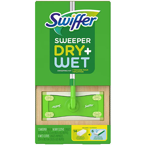 SWIFFER STARTER KIT W/14 DRY & 6 WET REFILL (5 IN CASE) (ITEM NUMBER: 55017)
