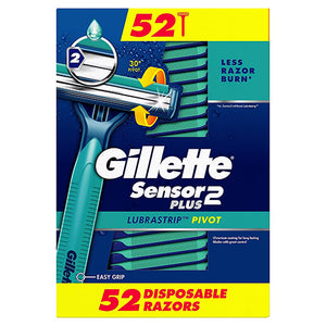 GILLETTE SENSOR 2 PLUS RAZOR 52CT PIVOT HEAD (ITEM NUMBER: 55602)