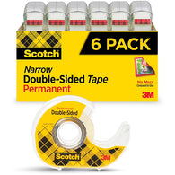 SCOTCH NARROW DOUBLE SIDED TAPE 1/2