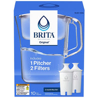 BRITA WATER FILER PITCHER 10 CUP + 2 FILTERS (ITEM NUMBER: 55612)
