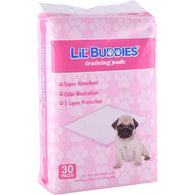 LIL' BUDDIES PET TRAINING PAD 30CT PINK 23.5