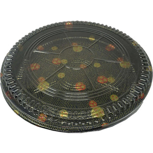 SUSHI TRAY PARTY CIRCLE DESIGN W/CLEAR LID TZ-65 (ITEM NUMBER: 60131)