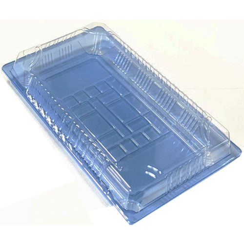 SUSHI TRAY BLUE CRYSTAL W/ CLEAR LID TZ-015GL (ITEM NUMBER: 60132)