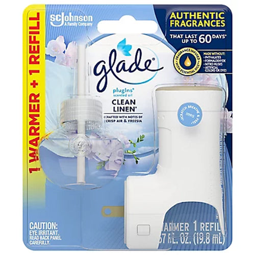 GLADE PLUGINS STARTER KIT CLEAN LINEN (ITEM NUMBER: 60537)