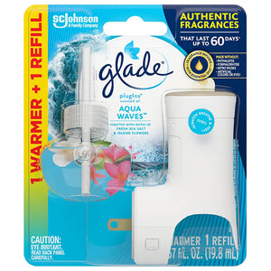 GLADE PLUGINS STARTER KIT AQUA WAVES (ITEM NUMBER: 60540)