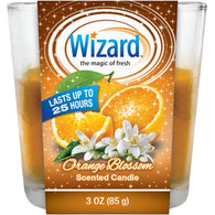 WIZARD SCENTED CANDLE 3oz ORANGE BLOSSOM (ITEM NUMBER: 61002)