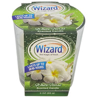 WIZARD SCENTED CANDLE 3oz WHITE FLORAL (ITEM NUMBER: 61004)
