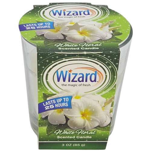 WIZARD SCENTED CANDLE 3oz WHITE FLORAL (ITEM NUMBER: 61004)