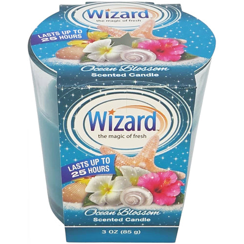 WIZARD SCENTED CANDLE 3oz OCEAN BLOSSOM (ITEM NUMBER: 61011)