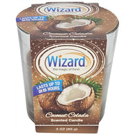WIZARD SCENTED CANDLE 3oz COCONUT COLADA (ITEM NUMBER: 61012)