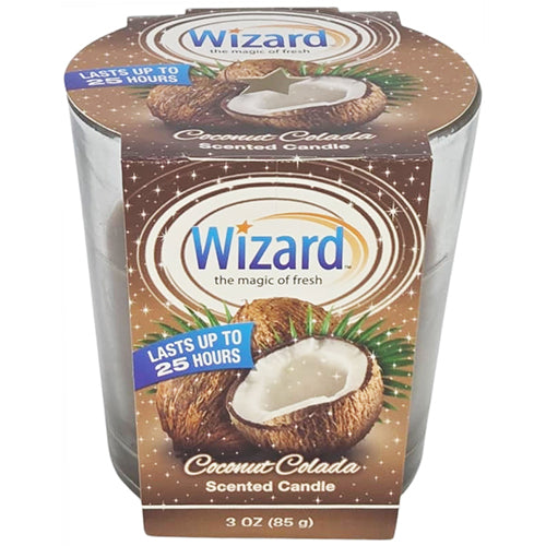 WIZARD SCENTED CANDLE 3oz COCONUT COLADA (ITEM NUMBER: 61012)