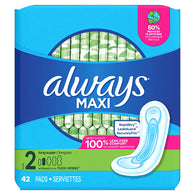 ALWAYS #28159 MAXI SIZE 2 42CT (ITEM NUMBER: 62226)