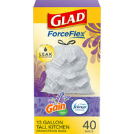 GLAD TRASH 13G 40CT FORCEFLEX LAVENDER  (ITEM NUMBER: 17665)