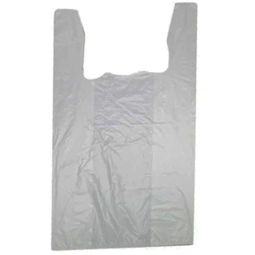 1/10 T-SHIRT PLASTIC BAGS WHITE  (ITEM NUMBER: 70139)