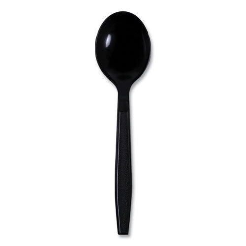 PLASTIC SPOON HVY BLACK 1000CT (ITEM NUMBER: 70217)