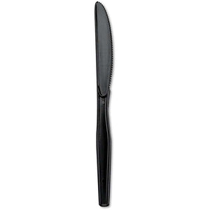 PLASTIC KNIFE HVY BLACK 1000CT (ITEM NUMBER: 70218)