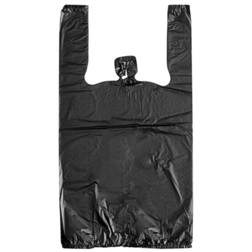 1/10 T-SHIRT PLASTIC BAGS BLACK 1500CT  (ITEM NUMBER: 70239)