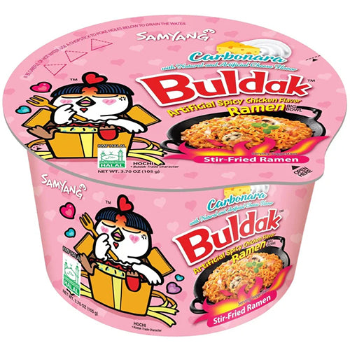 SAMYANG BULDAK BOWL 105g CARBONARA PINK (ITEM NUMBER: 70739)