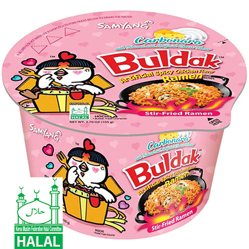 SAMYANG BULDAK BOWL 105g CARBONARA PINK (ITEM NUMBER: 70739)