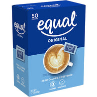 EQUAL SWEETENER 50CT 1.84oz (ITEM NUMBER: 80067)